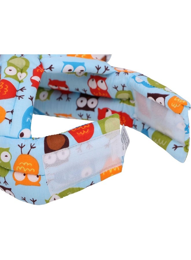 سيمبليسيتي Baby Infant Toddler No Bumps Safety Helmet Head Cushion Bumper Bonnet, Blue Owl, One Size - Image 3