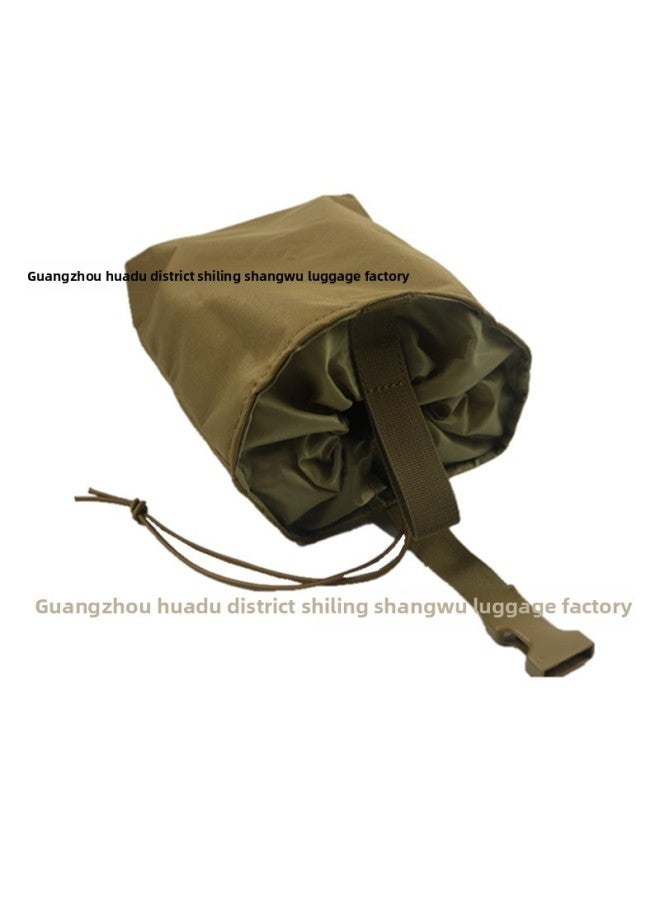 Generic Outdoor Tactical Foldable Small Trash Bag Multi-Functional Waist Bag For Camping And Outdoor Sports Nylon Material Unisex-Color:Mud-Capacity:Small Capacity  - Image 1