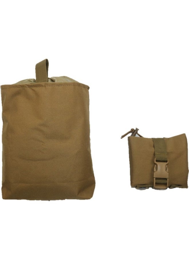 Generic Outdoor Tactical Foldable Small Trash Bag Multi-Functional Waist Bag For Camping And Outdoor Sports Nylon Material Unisex-Color:Mud-Capacity:Small Capacity  - Image 2
