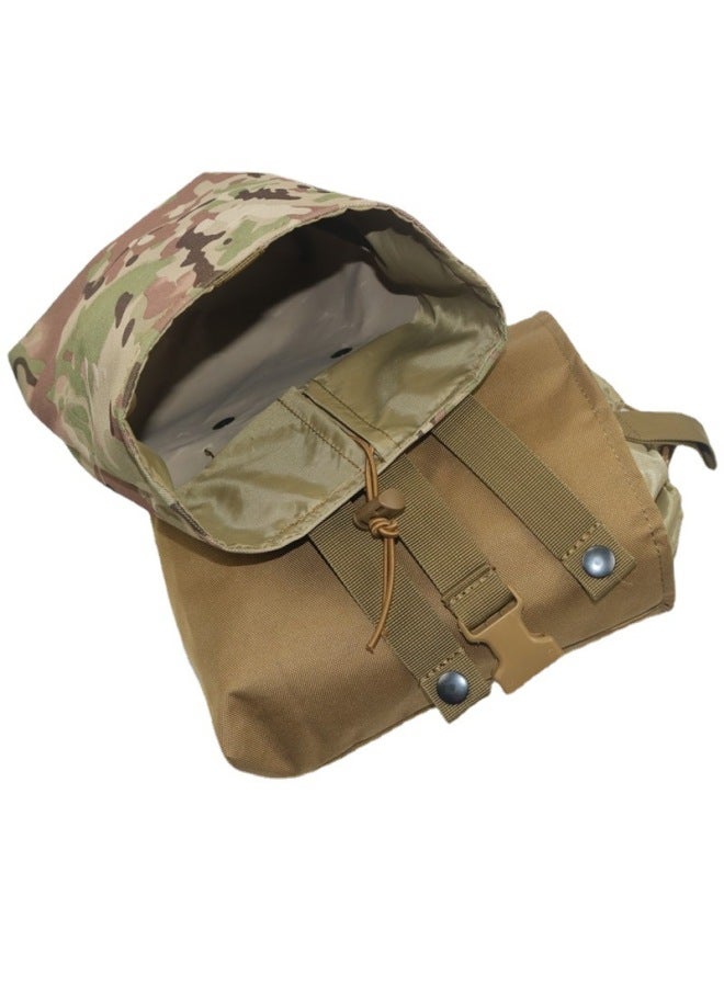 Generic Outdoor Tactical Foldable Small Trash Bag Multi-Functional Waist Bag For Camping And Outdoor Sports Nylon Material Unisex-Color:Mud-Capacity:Small Capacity  - Image 5