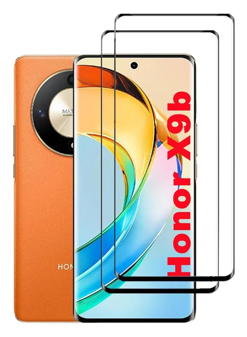 2 PCS Tempered Glass for HONOR X9b 5g Screen Protector, Comfortable Touch Feeling,Easy Install, High Responsive Anti-scratch Anti-drop Anti-fingerprint Phone Display Cover Accessory - Image 1