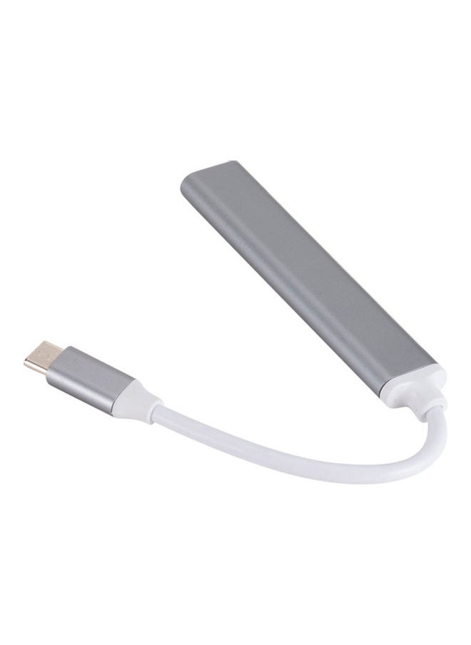 نيبمينينت - محول موزع Type C بـ 4 منافذ USB رمادي - Image 1