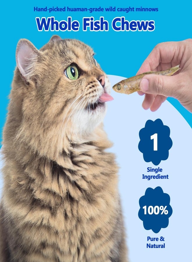 Amzey 7oz Minnows Dog Treats - Freeze Dried Minnows Cat Treats - High Protein & Premium Quality Training Treats - Bulk Package (1.6" to 2.8" Length Each) - Image 2