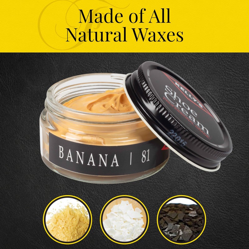 KELLYS Kelly's Banana Shoe Polish 1.5 oz - Professional Leather Shoe Cream - Image 3