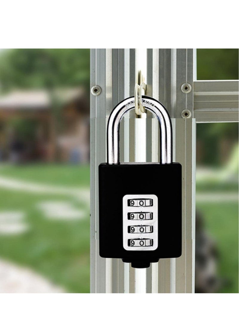 Excefore - Outdoor Weatherproof Padlock, Heavy Duty Combination Padlock, 4 -Digit Combination Lock, Suitable for School Gym Locker, Fence, Toolbox, Hasp Gate, Storage - Image 1
