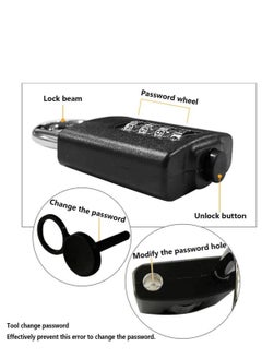 Excefore Outdoor Weatherproof Padlock, Heavy Duty Combination Padlock, 4 -Digit Combination Lock, Suitable for School Gym Locker, Fence, Toolbox, Hasp Gate, Storage  - Image 4