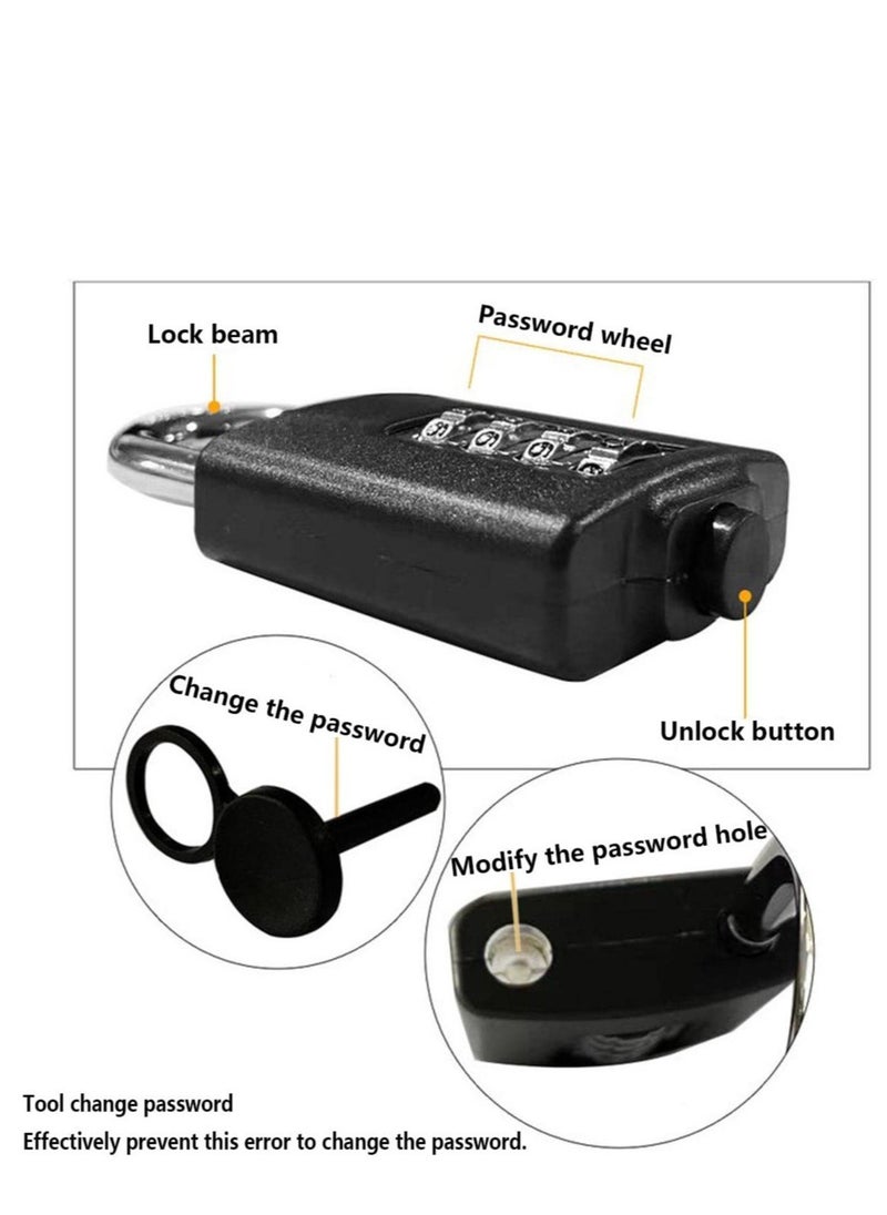 Excefore - Outdoor Weatherproof Padlock, Heavy Duty Combination Padlock, 4 -Digit Combination Lock, Suitable for School Gym Locker, Fence, Toolbox, Hasp Gate, Storage - Image 1