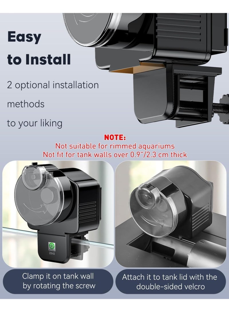 The 60ML Automatic Fish Feeder Is Suitable For Aquariums, And The Automatic Holiday Timer Can Be Adjusted. The Fish Food Dispenser Is Suitable For Pellet Strips, With Two Gear Adjustments And Powered By A No. 5 Battery (Excluding Battery) - Image 4