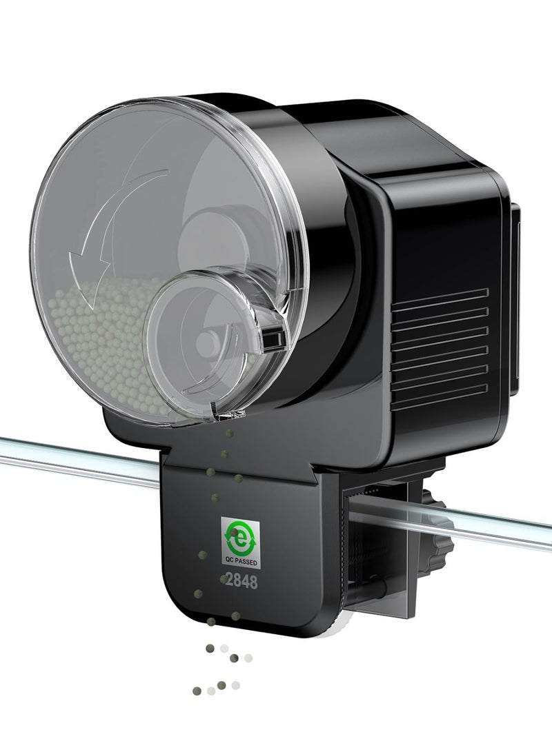 The 60ML Automatic Fish Feeder Is Suitable For Aquariums, And The Automatic Holiday Timer Can Be Adjusted. The Fish Food Dispenser Is Suitable For Pellet Strips, With Two Gear Adjustments And Powered By A No. 5 Battery (Excluding Battery) - Image 1