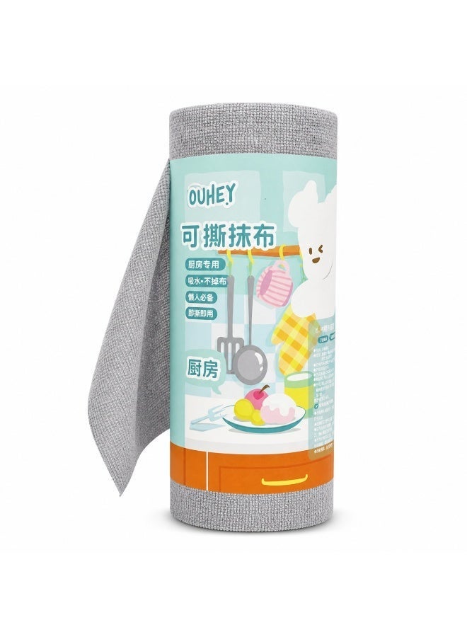 20-Piece Tear-Off Kitchen Cleaning Cloth Roll, 25 x 25 cm, Polyester Cotton Reusable Dish Towels, Absorbent Multipurpose Wipes for Dishes, Countertops and Home Cleaning - Image 1