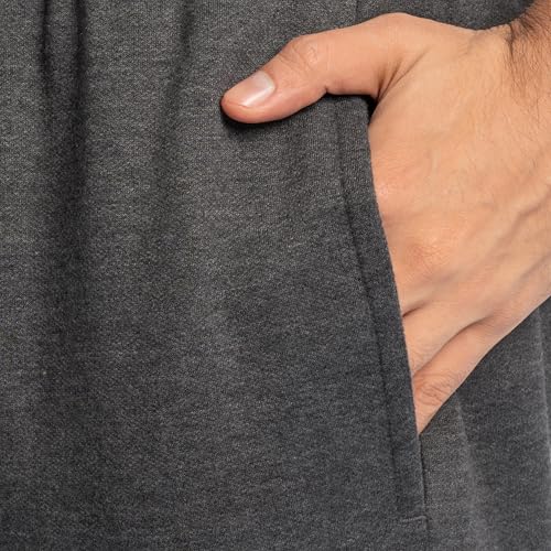 Fruit of the Loom mens Eversoft Fleece & Joggers (Regular Big Man) Sweatpants, Elastic Bottom - Black Heather, 3X-Large US - Image 4