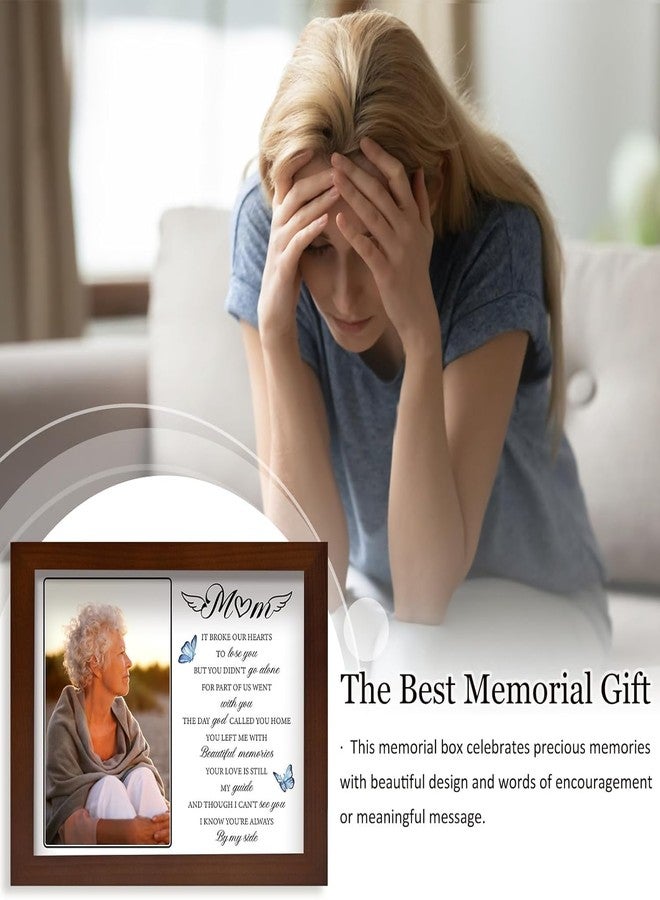 Buioata Sympathy Gifts for Loss of Mom,Memorial LED Shadow Box,Memorial Gifts for Loss of Mom,Loss of a Mother Sympathy Gifts,Mom Picture Frame Fits 4x6 in Photo - Image 2
