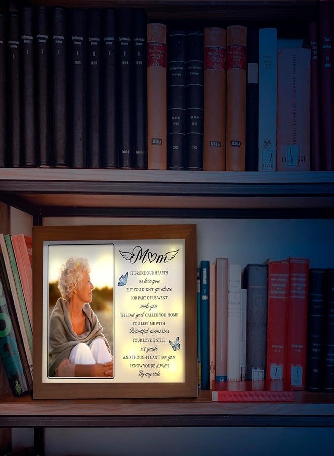 Buioata Sympathy Gifts for Loss of Mom,Memorial LED Shadow Box,Memorial Gifts for Loss of Mom,Loss of a Mother Sympathy Gifts,Mom Picture Frame Fits 4x6 in Photo - Image 3