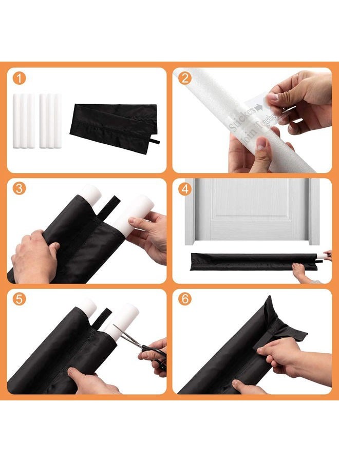 Muove Door Draft Stopper, Size 30" to 36" Under Door Draft Blocker Air Door Guard Door Sound Blocker Door Sweep, Energy Saving - Image 5