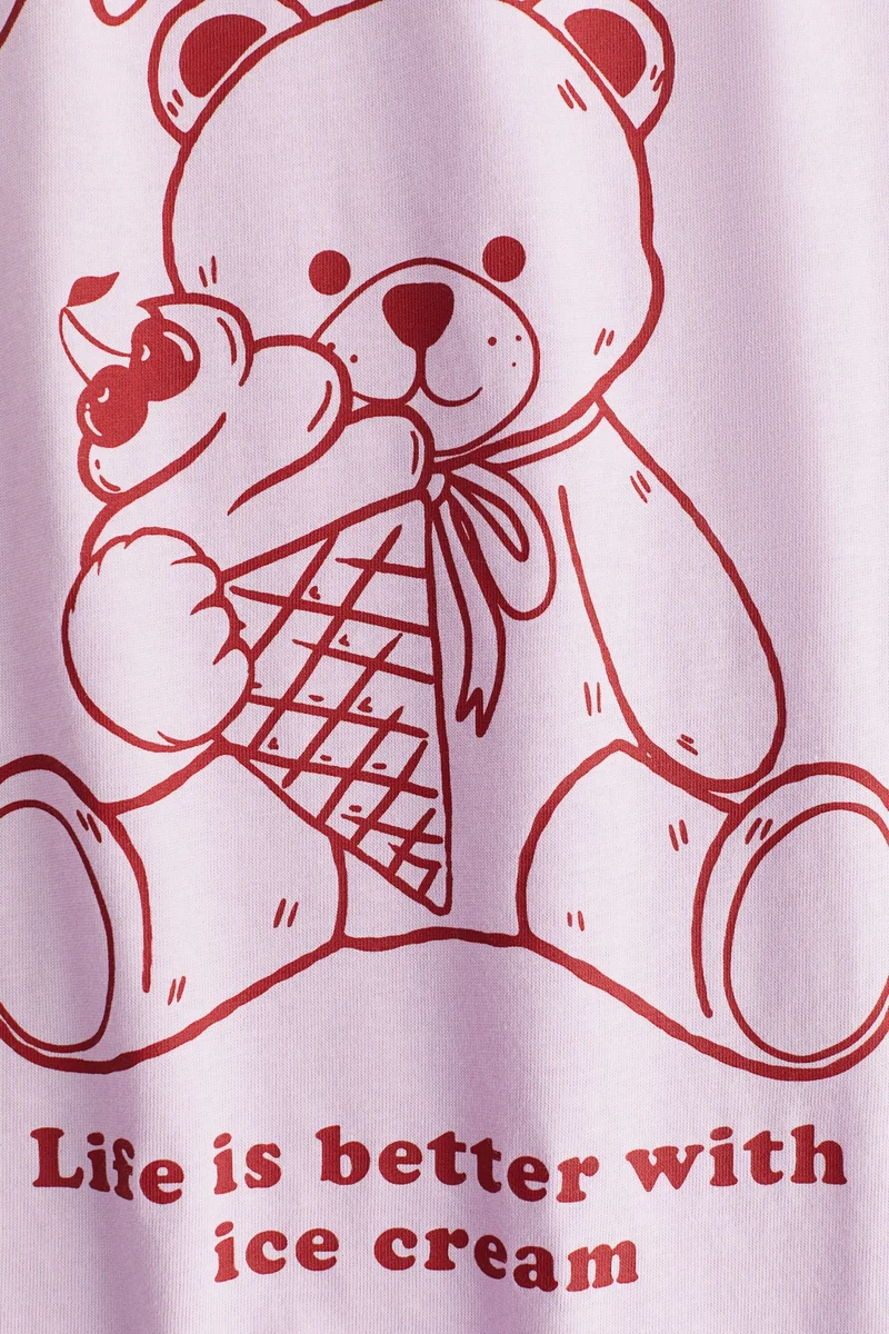 اتش اند ام تي-شيرت قطني فضفاض