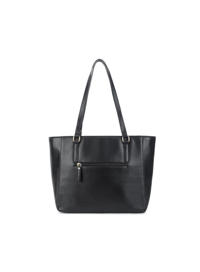 Fastrack Black Tote Bag For Women, Girls and Ladies | Laptop Tote Bag for Women | Ladies Purse Handbag - Image 5