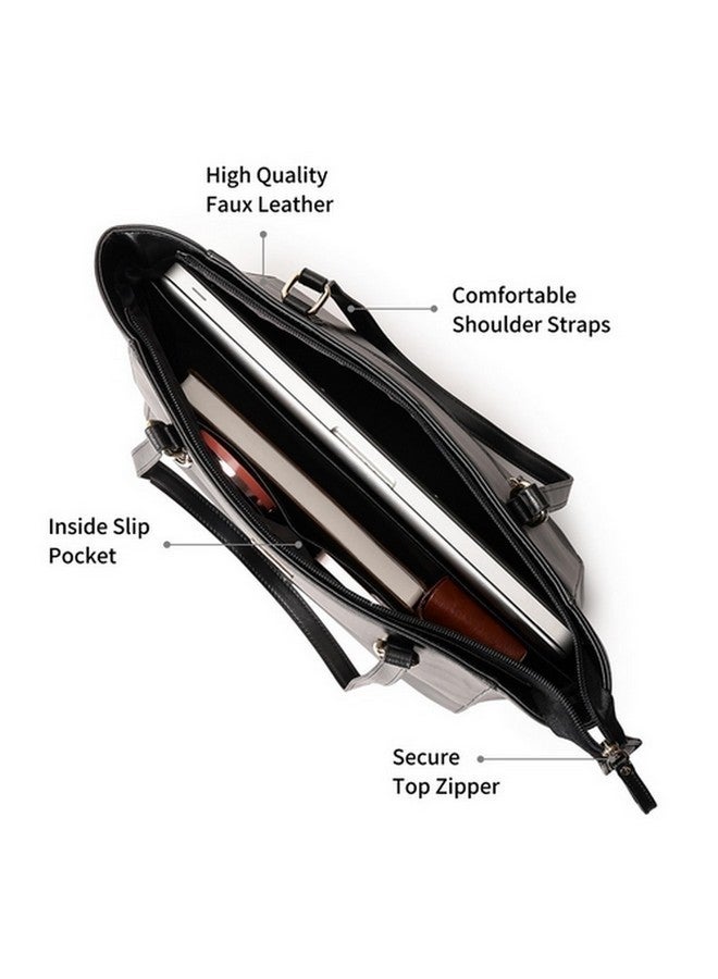 Fastrack Black Tote Bag For Women, Girls and Ladies | Laptop Tote Bag for Women | Ladies Purse Handbag - Image 3