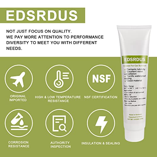 EDSRDUS زيت تشحيم سقف السيارة EDSRDUS 3.5 أونصة لتشحيم وتنظيف المسار على سقف السيارة وتقليل الضوضاء وإطالة العمر الافتراضي - Image 4