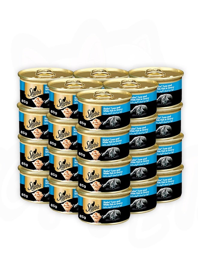 Sheba Tuna And White Fish In Gravy Wet Cat Food - 85G (Pack Of 24) - Image 1