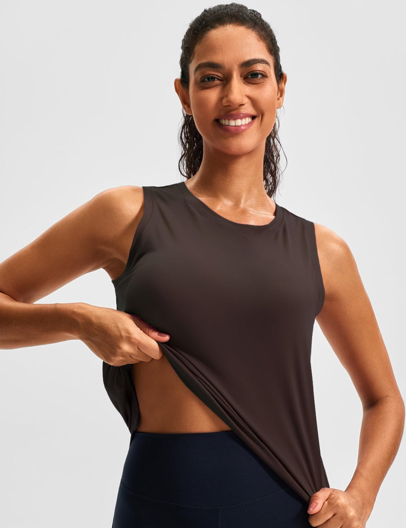 JOYSPELS Workout Tops for Women Crop Sleeveless Workout Shirts for Women Athletic Running Yoga Tank Top for Women - Image 5