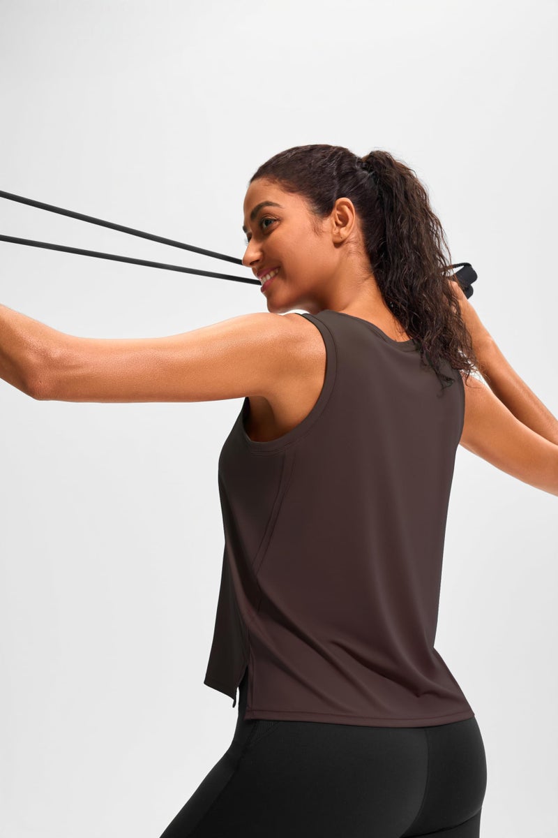 JOYSPELS Workout Tops for Women Crop Sleeveless Workout Shirts for Women Athletic Running Yoga Tank Top for Women - Image 3