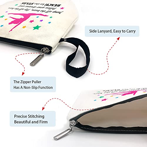 ZHANTUONE Gymnast Girls Funny Cosmetic Bag, for Travel Toiletry Zipper Storage Pouch Makeup Bag, Gymnasts Gifts,Gymnastics Makeup Bag for Women, Ymnastics Enthusiast Gifts, Girls Gymnast Inspirational Gifts - Image 5