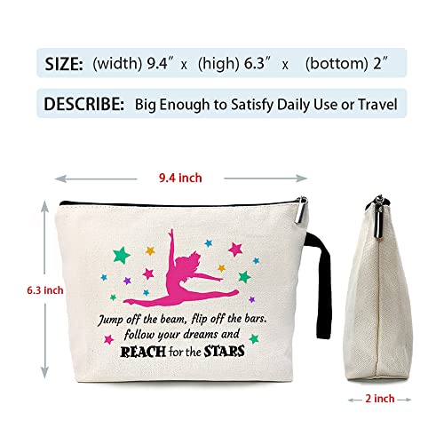 ZHANTUONE Gymnast Girls Funny Cosmetic Bag, for Travel Toiletry Zipper Storage Pouch Makeup Bag, Gymnasts Gifts,Gymnastics Makeup Bag for Women, Ymnastics Enthusiast Gifts, Girls Gymnast Inspirational Gifts - Image 4