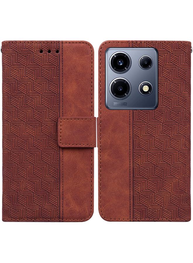 Zaboon Case For Infinix Note 30 VIP Geometric Embossed Leather Phone Case - Image 1