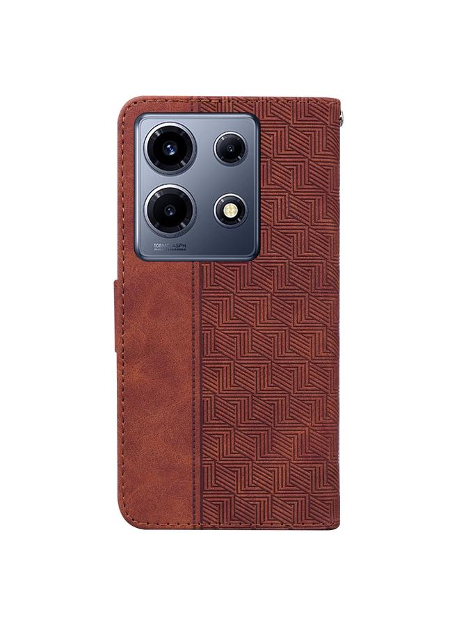 Zaboon Case For Infinix Note 30 VIP Geometric Embossed Leather Phone Case - Image 3