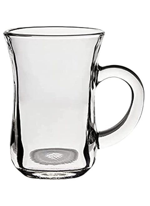 One-piece clear glass tea cup