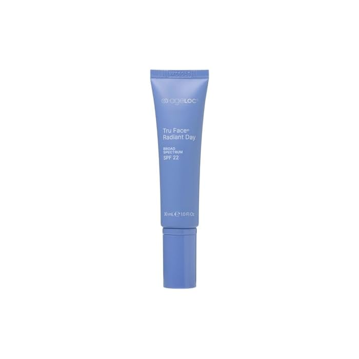 Nu Skin ageLOC Tru Face Radiant Day | Daily Lightweight Moisturizer With SPF 22 For Smoother, Youthful Look | Peptide & Botanical Blend For Skin Texture & Tone | 1.0 fl oz