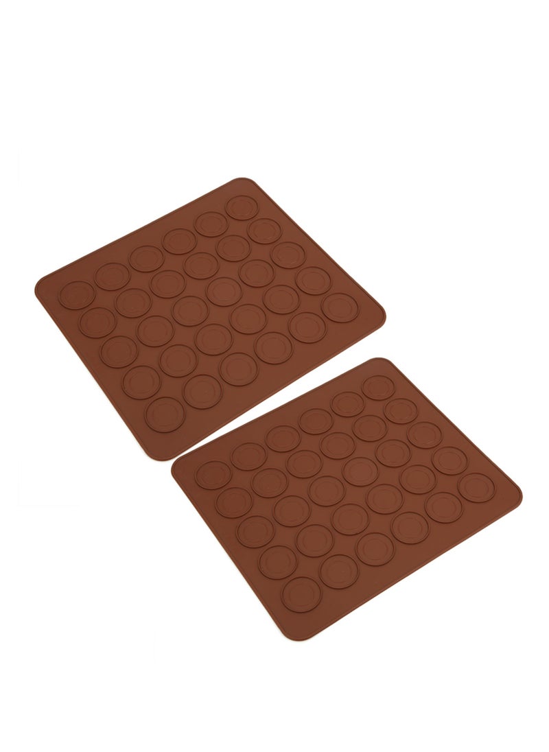 2Pcs Macaron Silicone Mat Baking Silicone Mat
