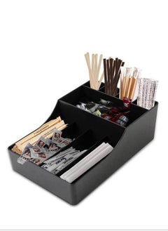 XiuWoo Multi Function Straw Rack Storage Box Coffee Condiment Organizer Tea Bag Holder  - Image 1