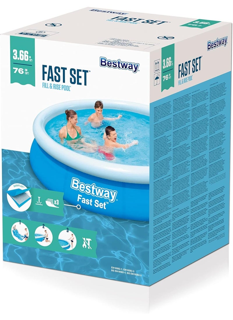 Bestway Fast Set Swimming Pool Family Paddling Pool For Kids And Adults 366x76cm  - Image 3