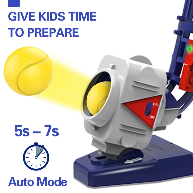 iPlay, iLearn Kids Pitching Machine Toys, 2 in 1 RC Baseball Tennis Pitcher, Auto Ball Launcher Bat, Boys Outdoor Outside Sports Backyard Game, Birthday Gift 5 6 7 8 10 12 Yr Youth-Unassembled - Image 3