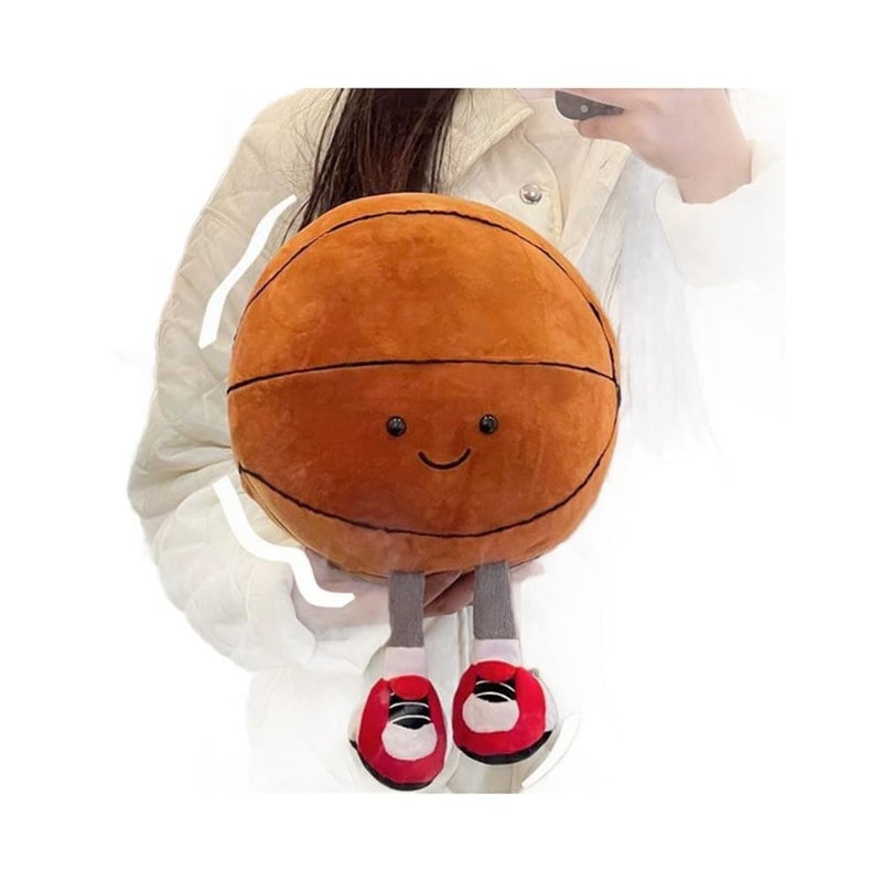 TONGMAN 137 Cute Football Plush Toys Basketball Pillow Soft Stuffed Sport Throw Pillow Plush Ball Gift Sports Pillows Soccer Pillow Basketball - Image 2
