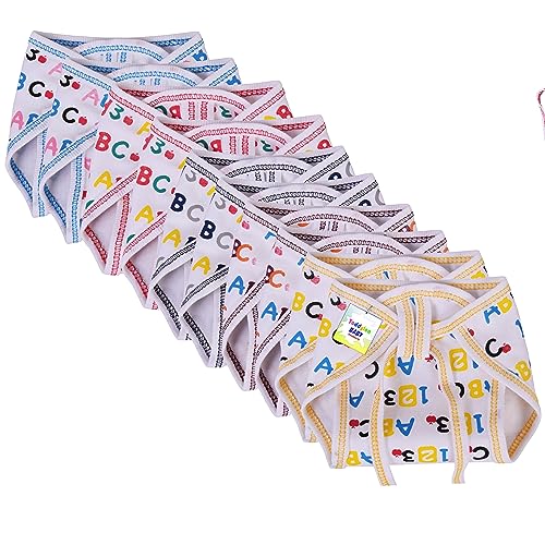 Toddylon Baby Products New Born Baby Clothes | Cloth Diapers | Langots | Nappies | Cotton | Reusable | Washable | Nappy (0-6 Months, Pack of 10) - Image 2