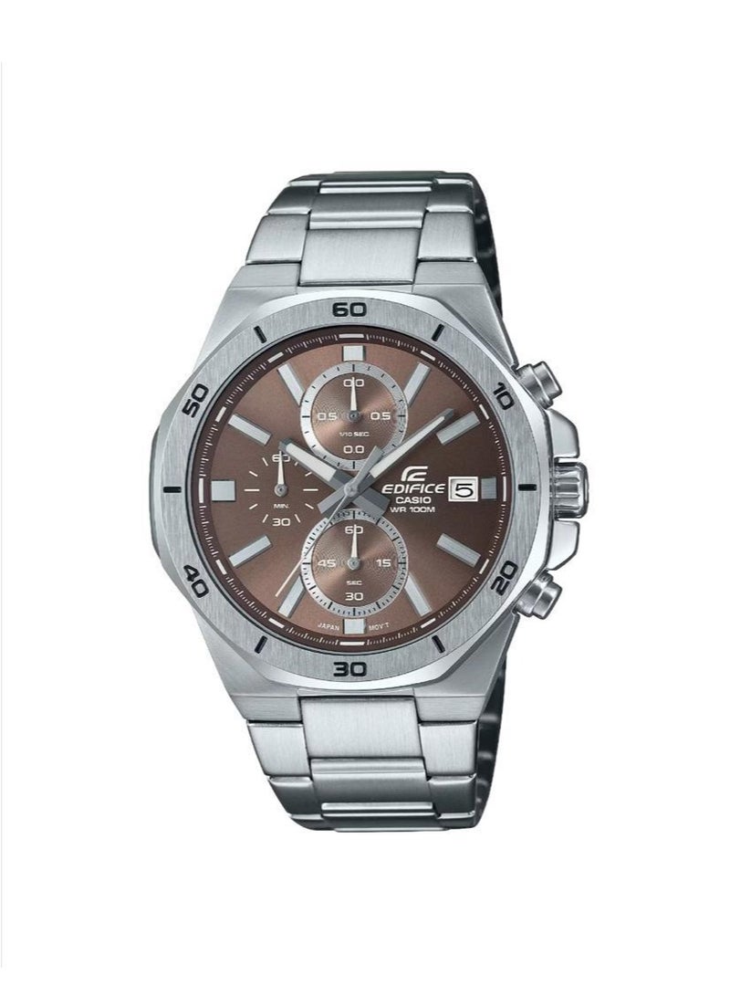 كاسيو ساعة كاسيو اديفيس ستاندرد كرونوغراف ستانلس ستيل للرجال EFV-640D-5AVUDF
