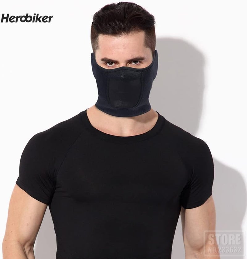 Herobiker غطاء رقبة دراجة نارية قناع وجه نصف أقنعة مضادة للرياح بالاكلافا واقية للحفاظ على الدفء درع للجري التزلج التزلج على الجليد ركوب الدراجة النارية وغيرها من الرياضات للرجال والنساء - Image 5