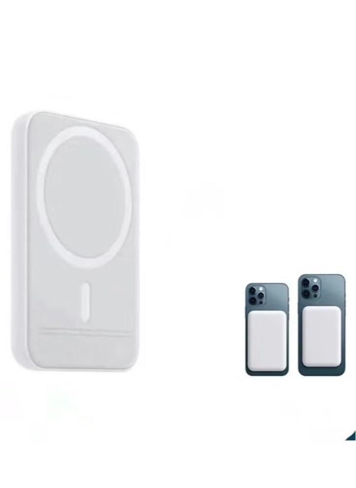 Generic - NEW MagSafe Wireless Power Bank for iPhone 15 Pro Max – 10,000mAh Portable Charger in White - Image 1
