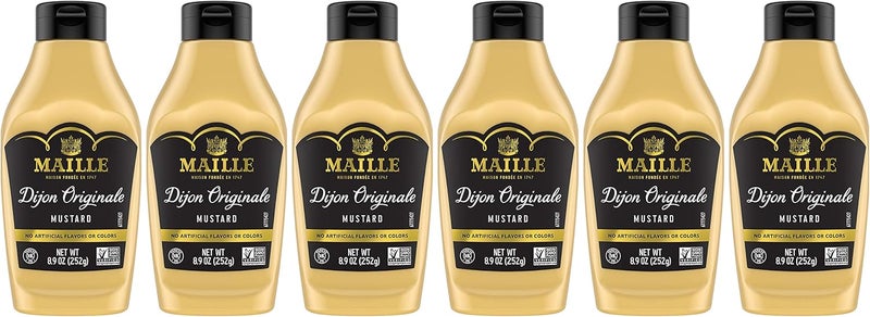 Maille Dijon Originale Mustard Squeeze Bottle, 8.9 Oz, Pack of 6 - Image 1