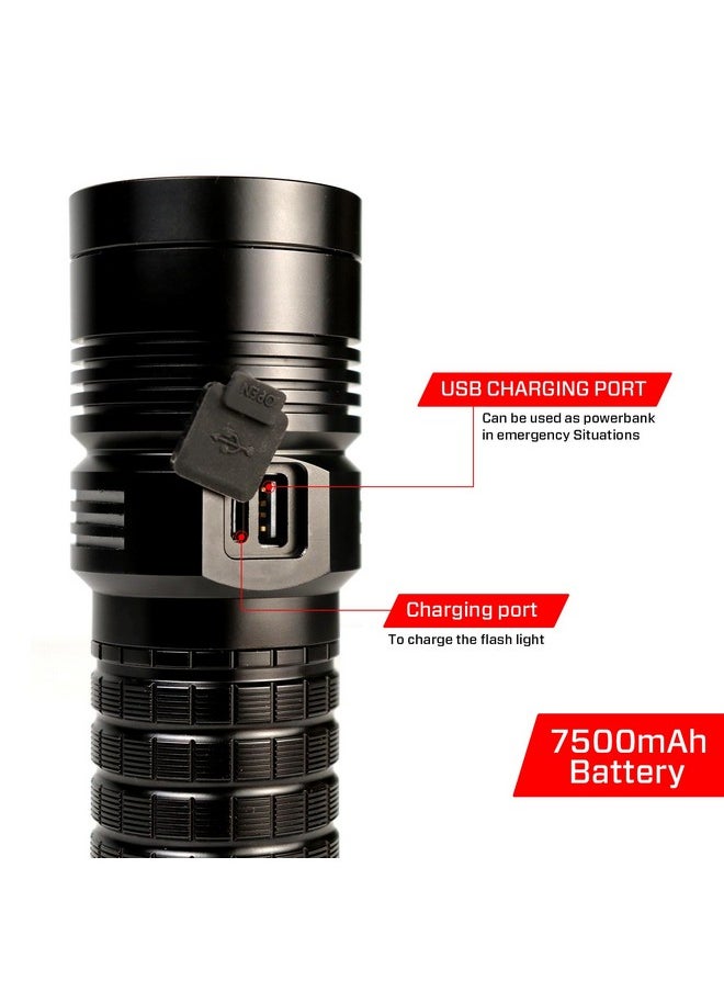 IBELL FL8398Q High-Powered LED Flashlight Rechargeable Torch with Multiple Lighting Modes, Ultra Long Beam Range, Water Resistant & Aircraft Aluminum Body (Black) - pzsku/Z39EADF7660F1BBC48A14Z/45/_/1740982940/2571459e-52af-4a59-b41a-34b61599c27a