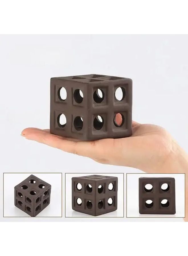 1pc Square Ceramic Aquarium Cave Fish Shrimp Breeding Hiding Shelter Habitat Decor - Image 2