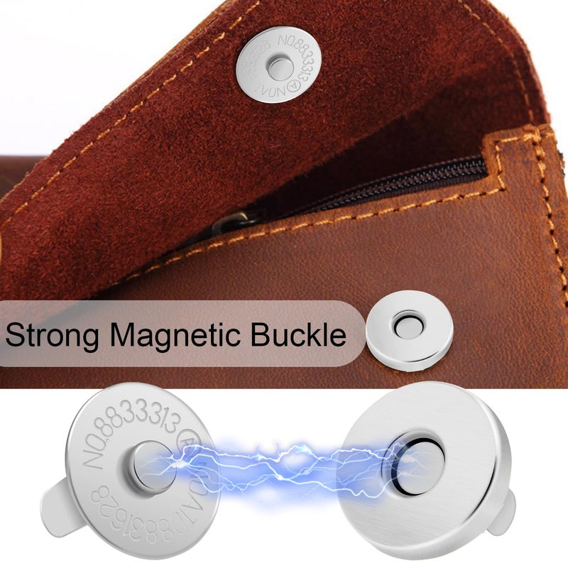 CooBigo 24Sets Magnetic Snaps for Purse Closures 14mm Magnetic Fastener Replacement Kit Magnetic Snaps for Purses and Totes Clothing Bag DIY Craft - Image 4