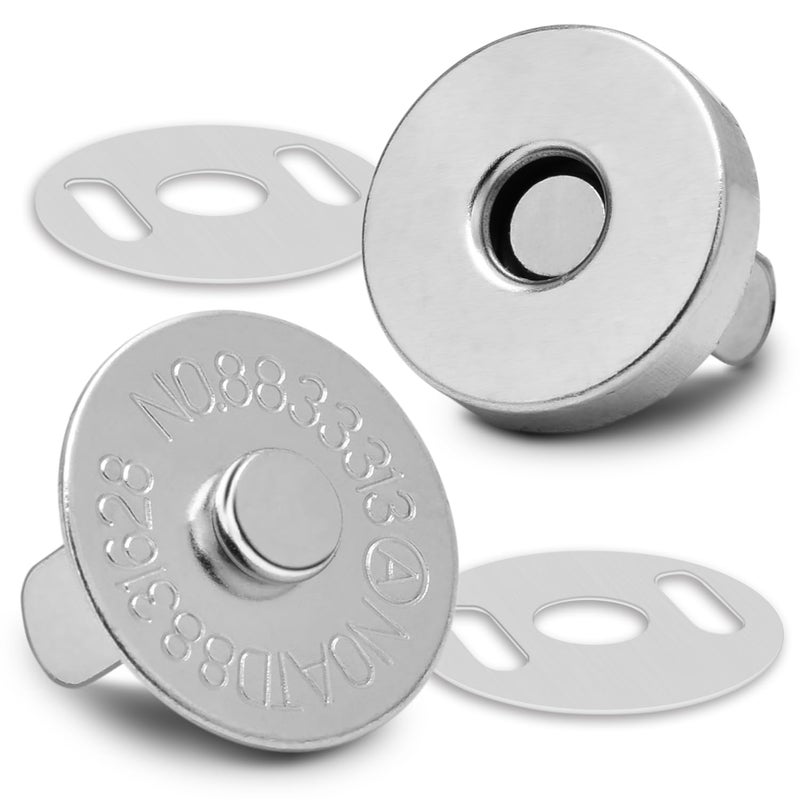 CooBigo 24Sets Magnetic Snaps for Purse Closures 14mm Magnetic Fastener Replacement Kit Magnetic Snaps for Purses and Totes Clothing Bag DIY Craft - Image 1