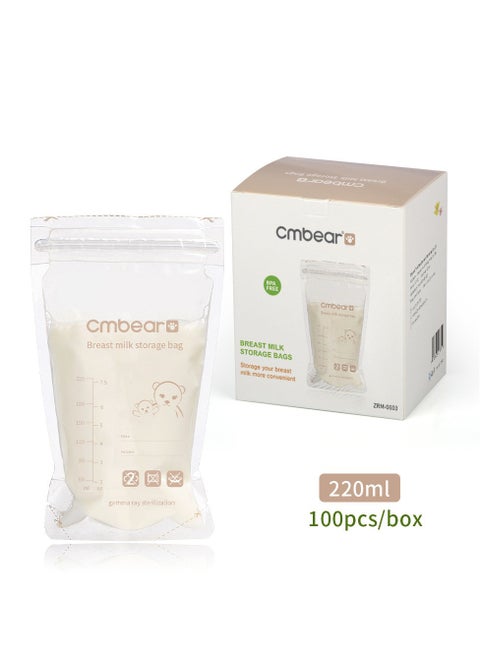 100 piece portable breast milk preservation bag storage bag 220ml