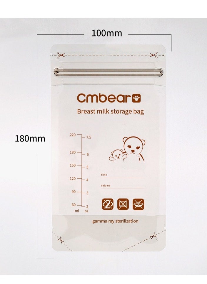 100 piece portable breast milk preservation bag storage bag 220ml