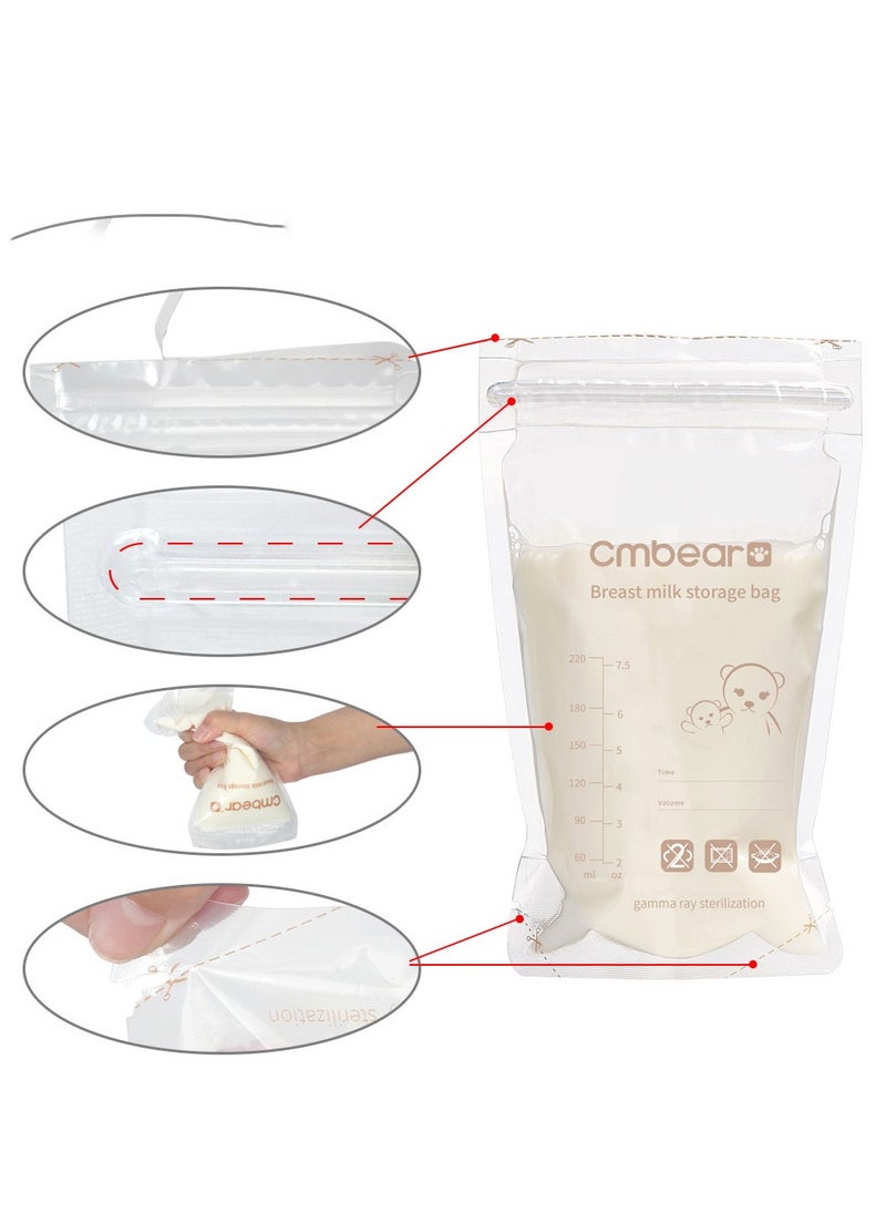 100 piece portable breast milk preservation bag storage bag 220ml