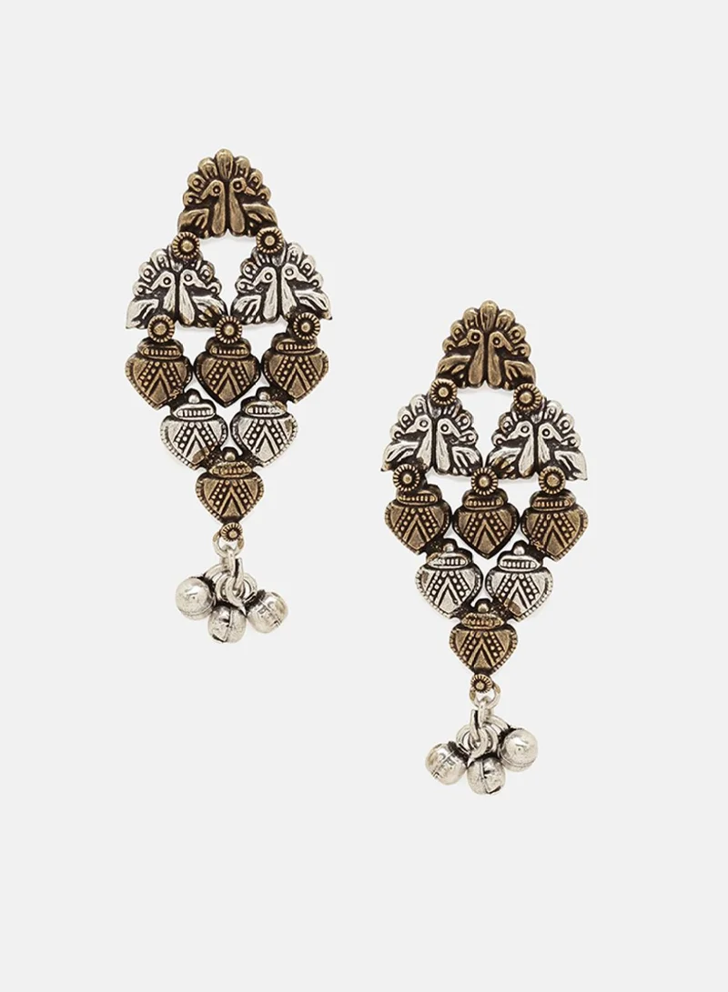Priyaasi Plated Triangle Shape Drop Earrings