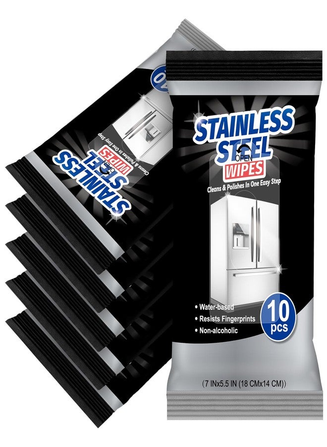 Heigble 6 Pack 60 Count Stainless Steel Cleaner Wipes Stainless Steel Polish Wipes Clean and Polish Appliances for Household Appliances Including Oven Refrigerator Dishwasher Microwave and Grill - Image 1